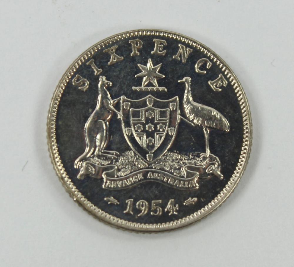 Australia 1954 Sixpence, vi... image