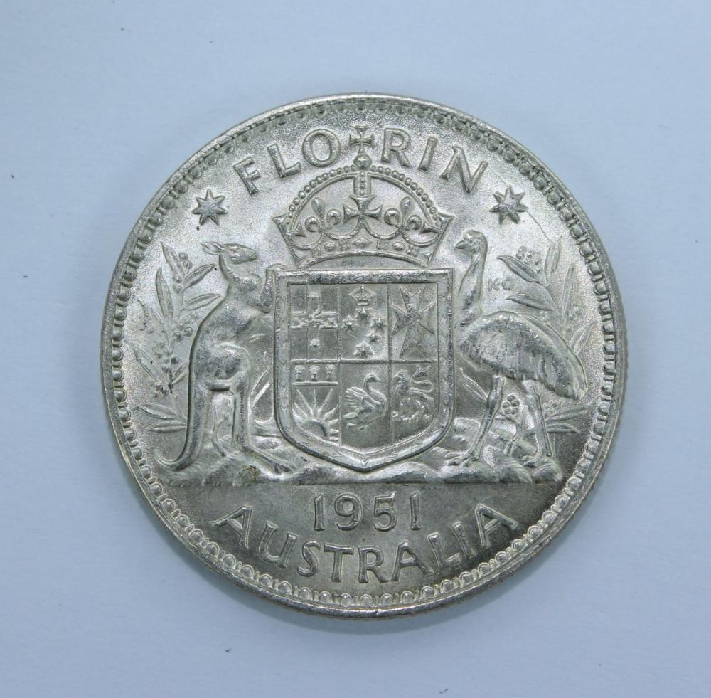 Australia 1951 Florin, Unci... image