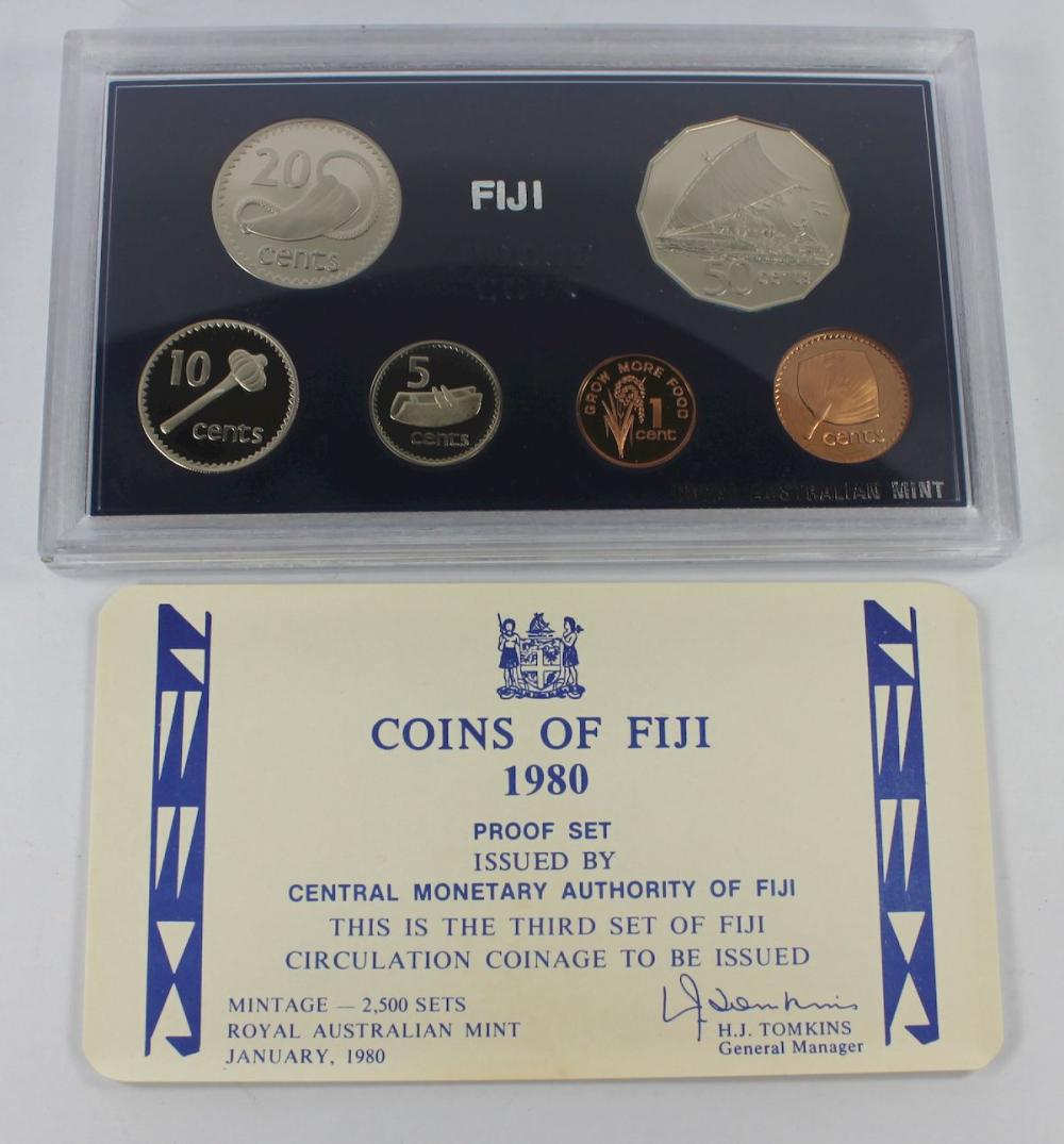 Fiji 1980 Proof Set, FDC (6... image