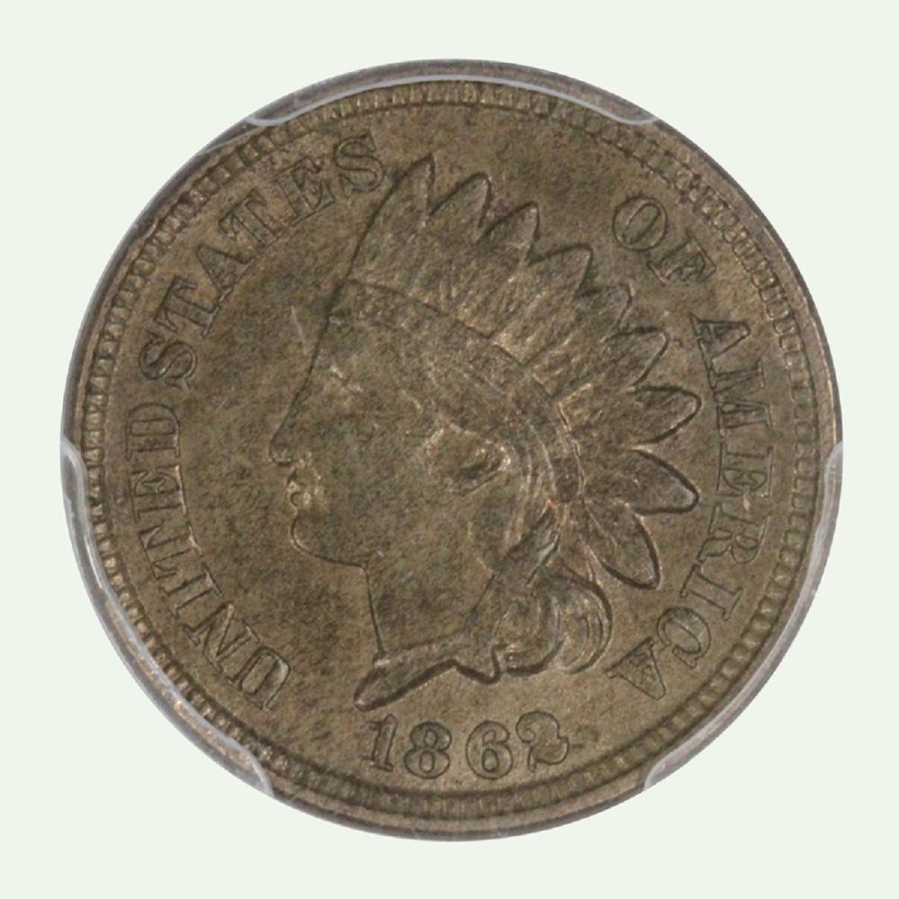 U.S.A. 1862 Cu-Ni Cent, PCG... image