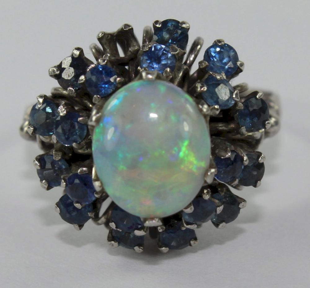 Solid Opal & Blue Sapphire ... image