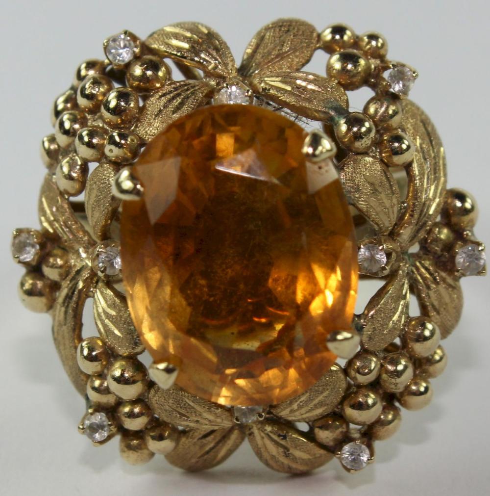 Imposing Citrine Ring in 14... image