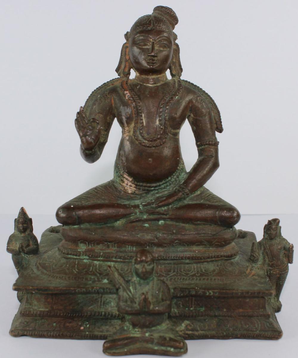 Indian Temple Bronze of Buddha image