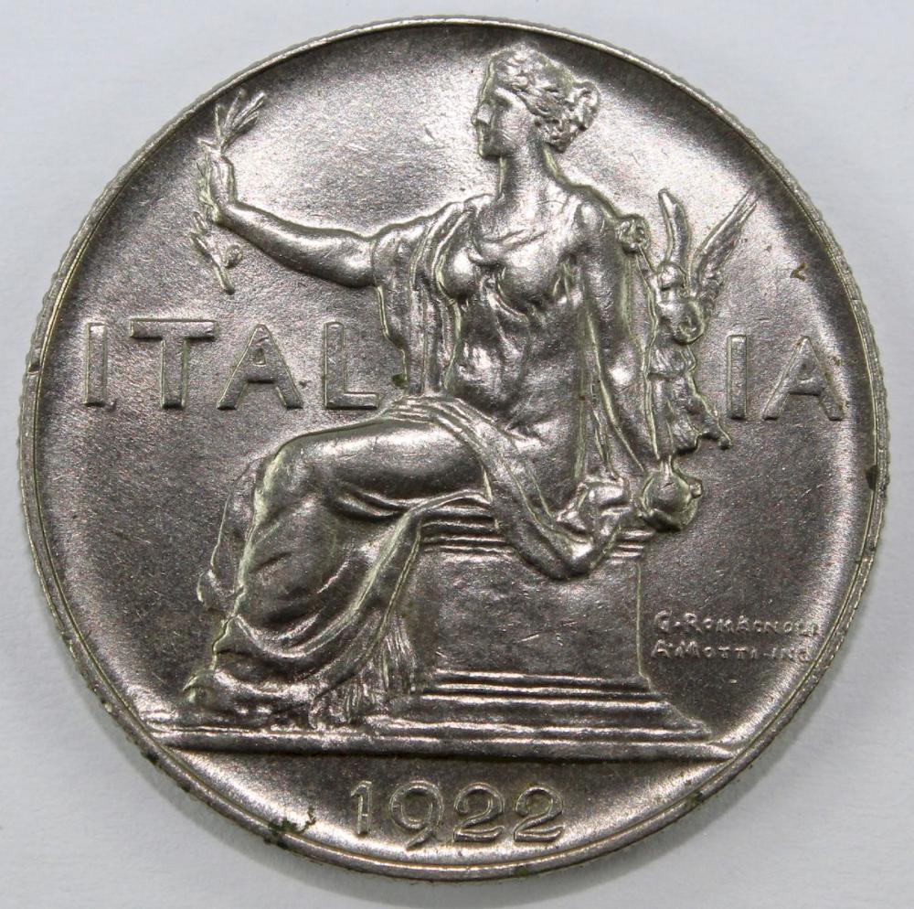 Italy 1922 R Lire, Choice U... image