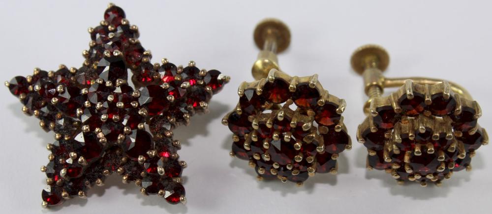 Vintage Garnet Brooch with ... image