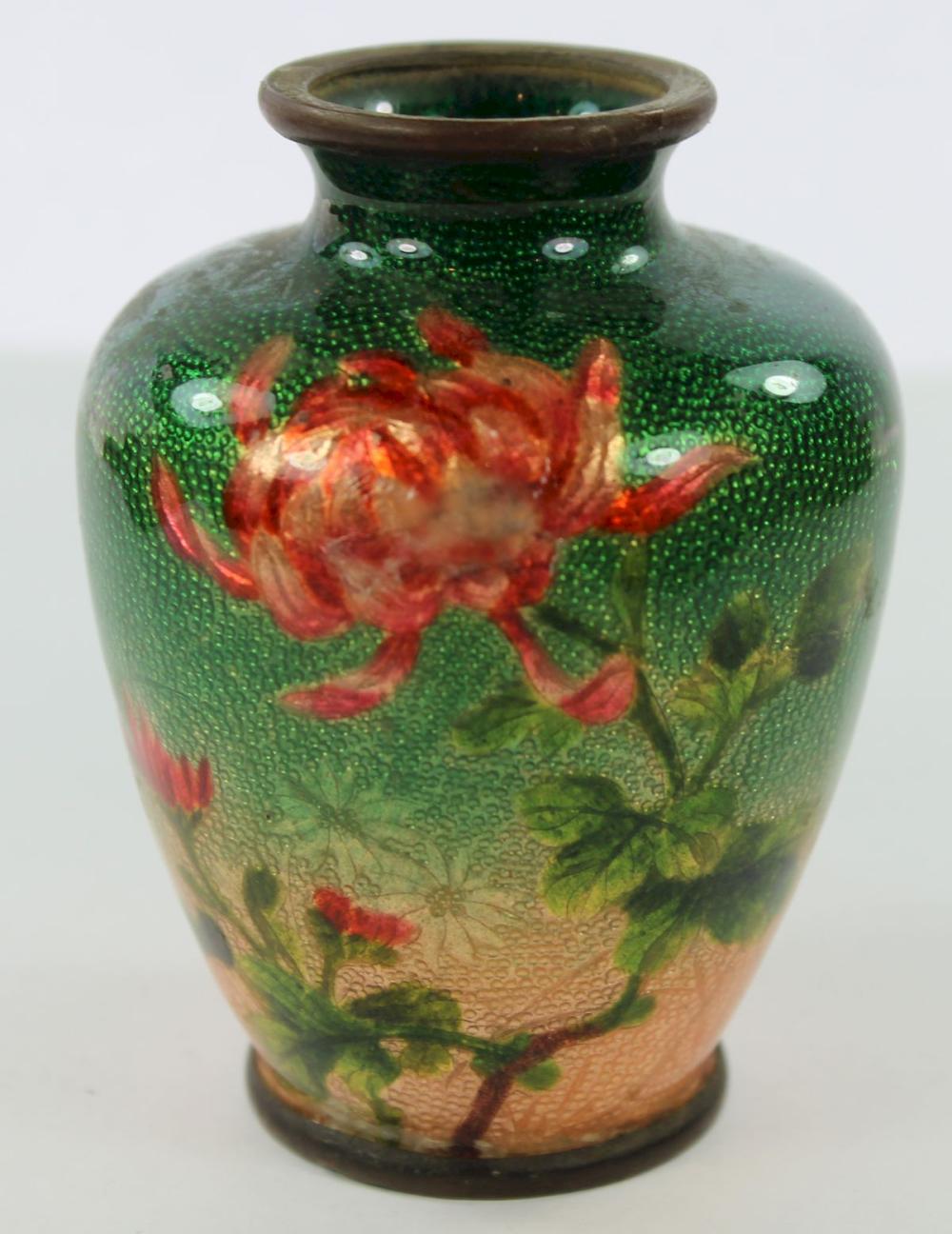 Japanese Gimbari Enamel Vase image