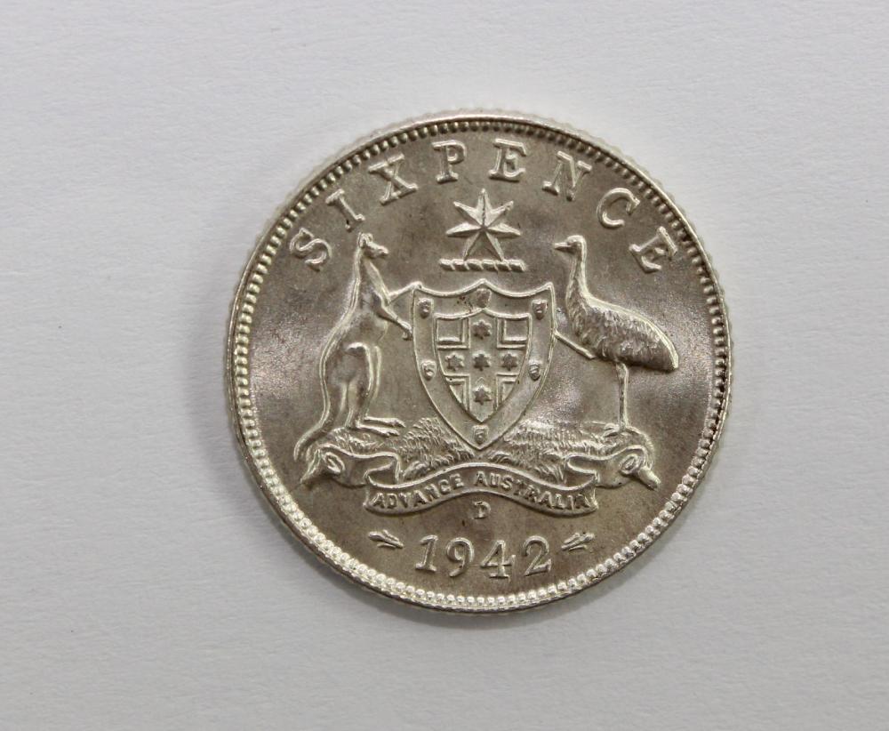 Australia 1942 D Sixpence, ... image