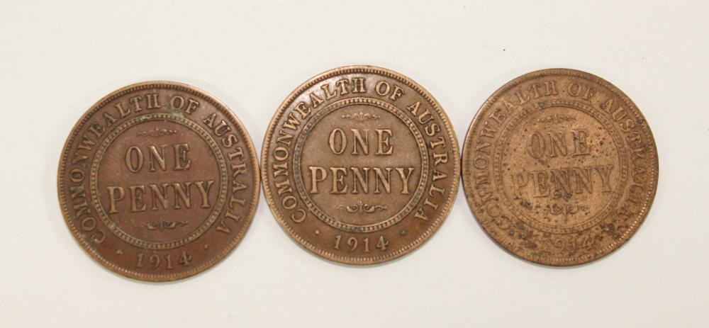 Australia 1914 Pennies, VG ... image