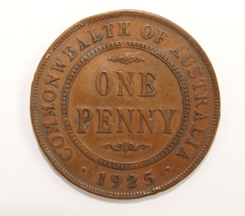 Australia 1925 Penny good Fine image