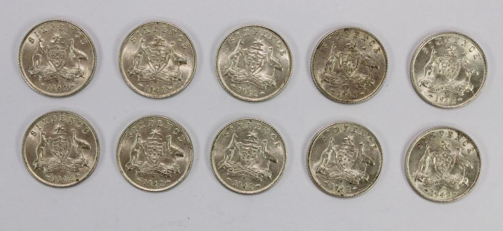 Australia 1942 D Sixpences,... image