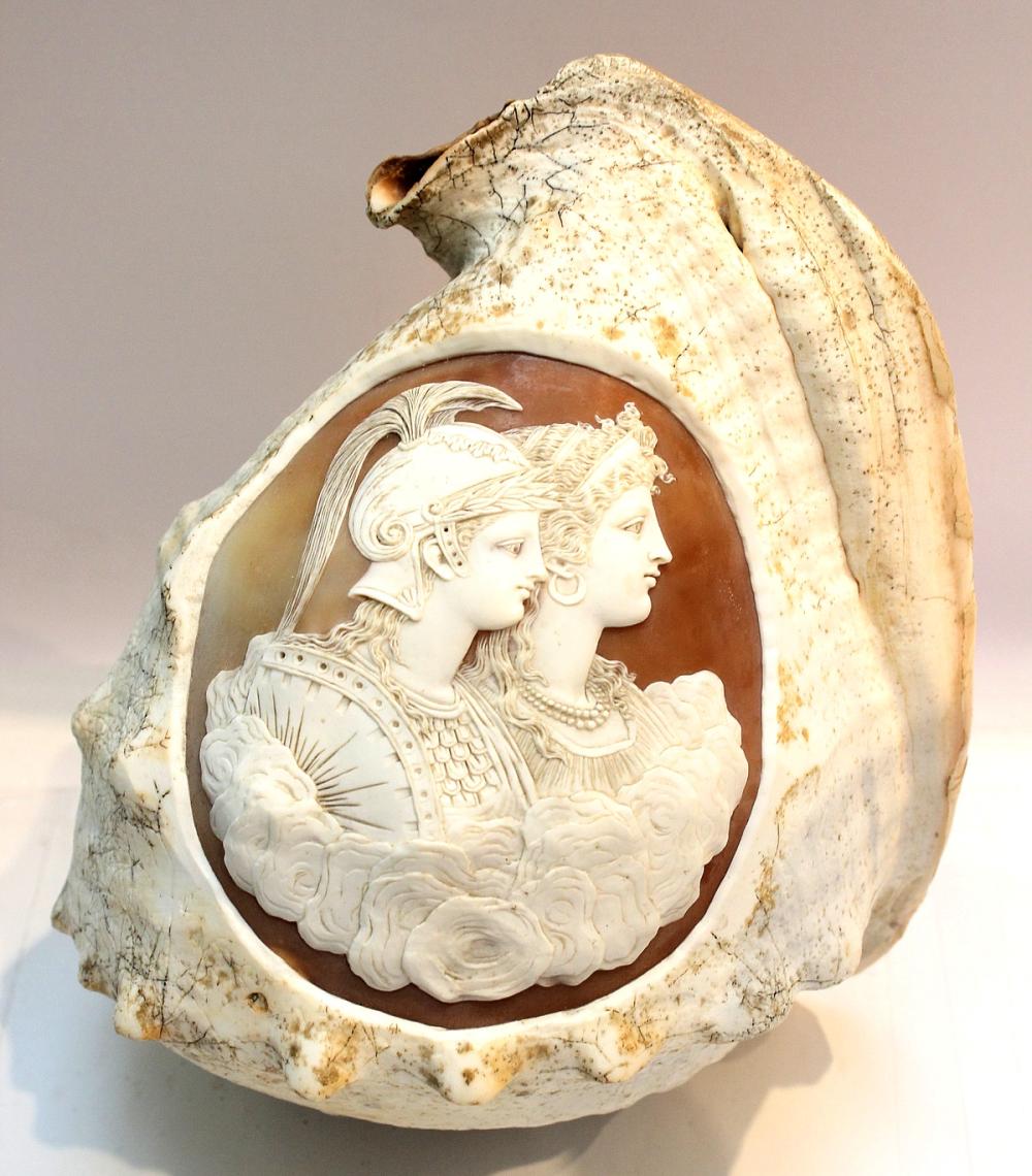 Large Shell Cameo of jugate... image