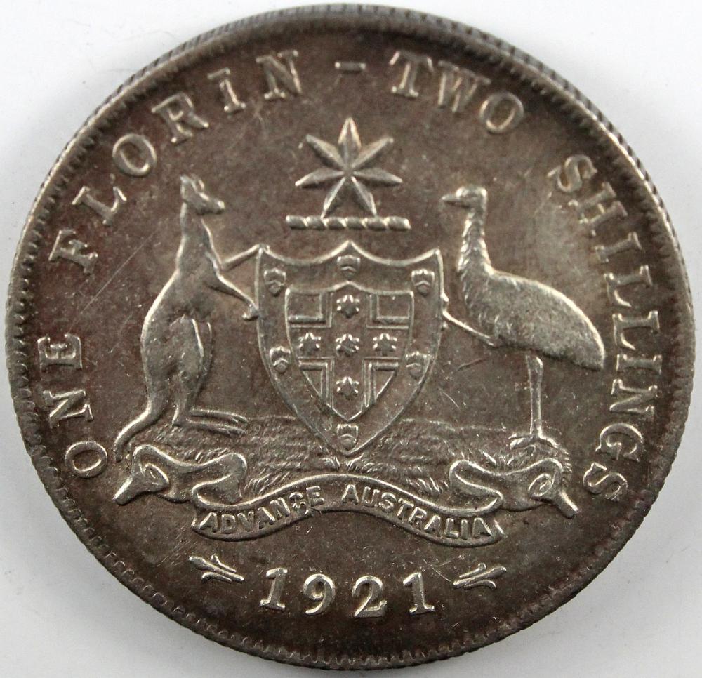 Australia. 1921 Florin, goo... image