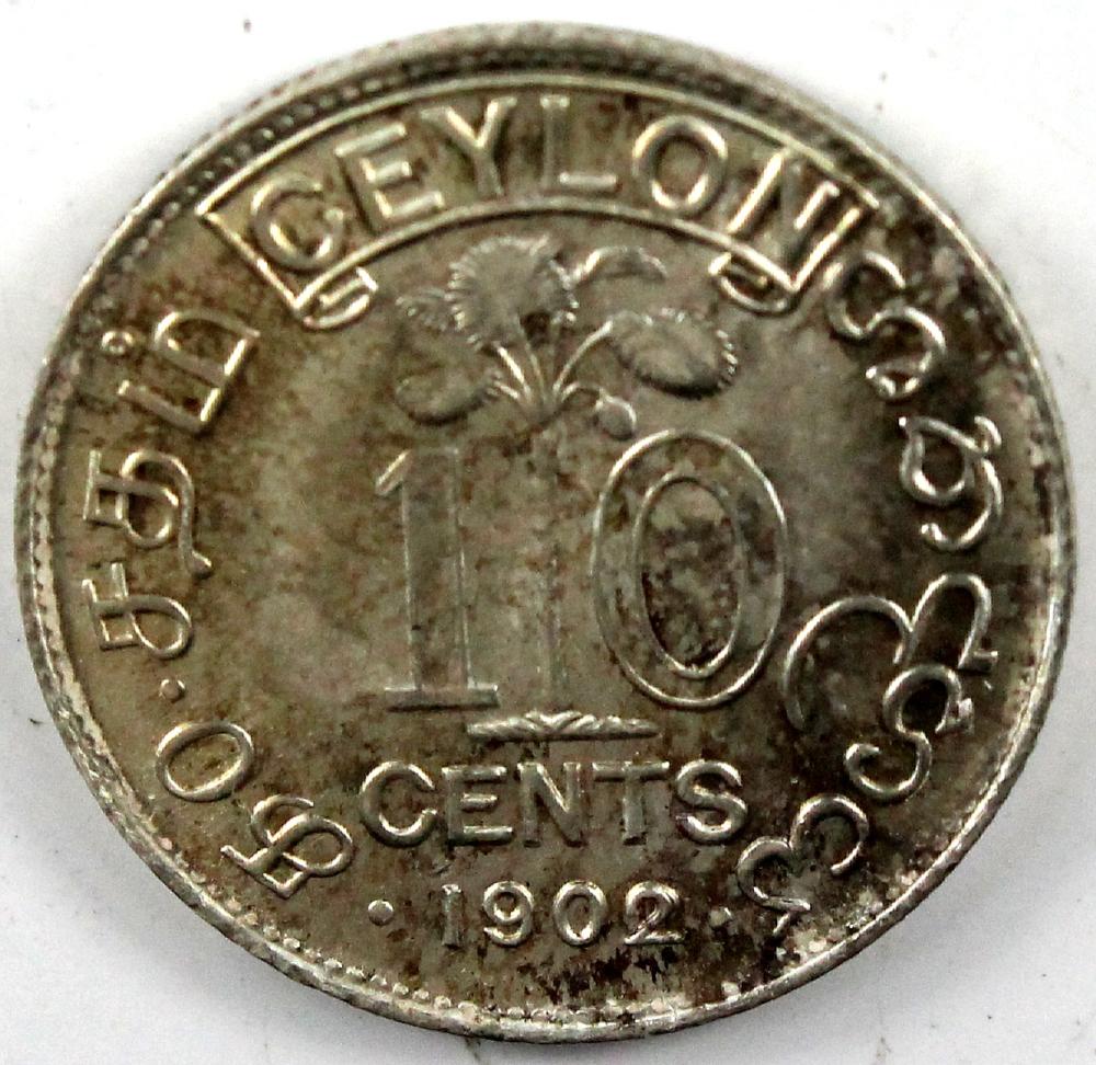 Ceylon. 1902 10 Cents, Choi... image