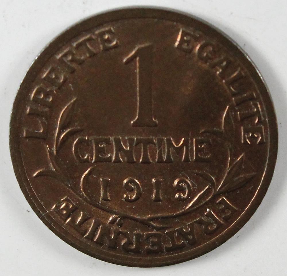 France. 1919 Centime, Gem U... image