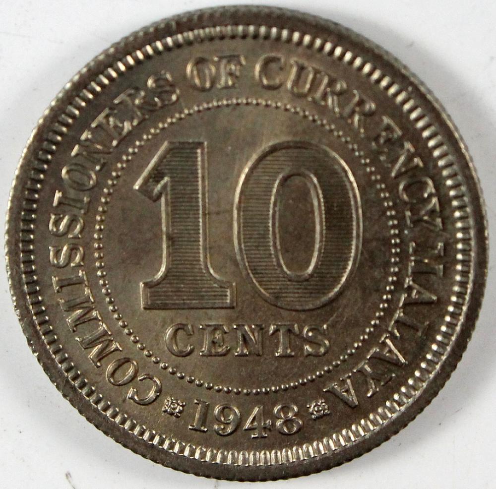 Malaya. 1948 10 Cent, Choic... image