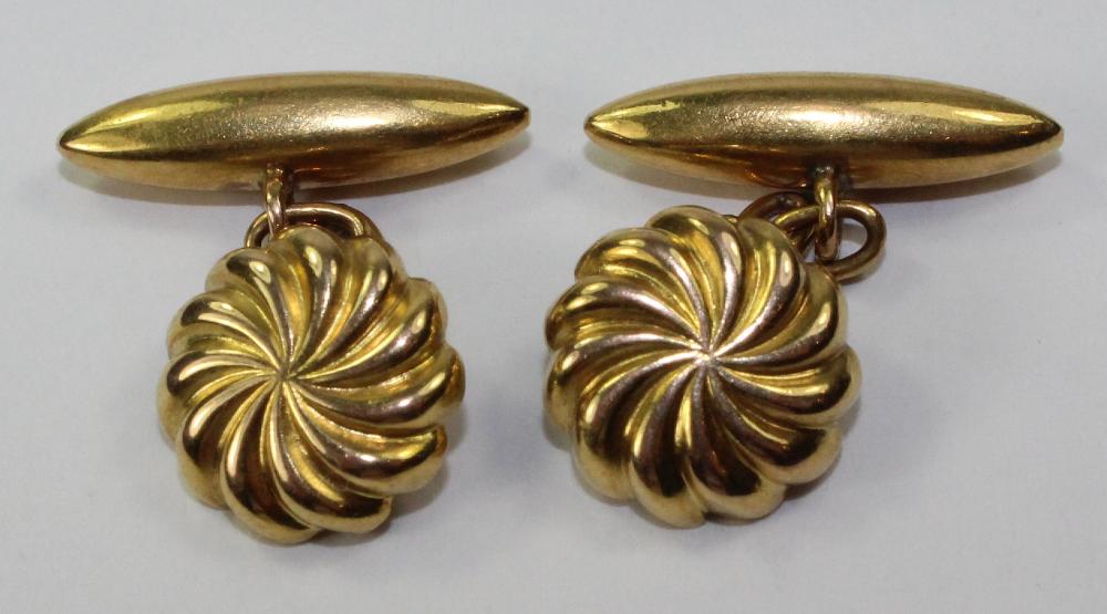 Vintage Cufflinks in 21ct Yellow Gold