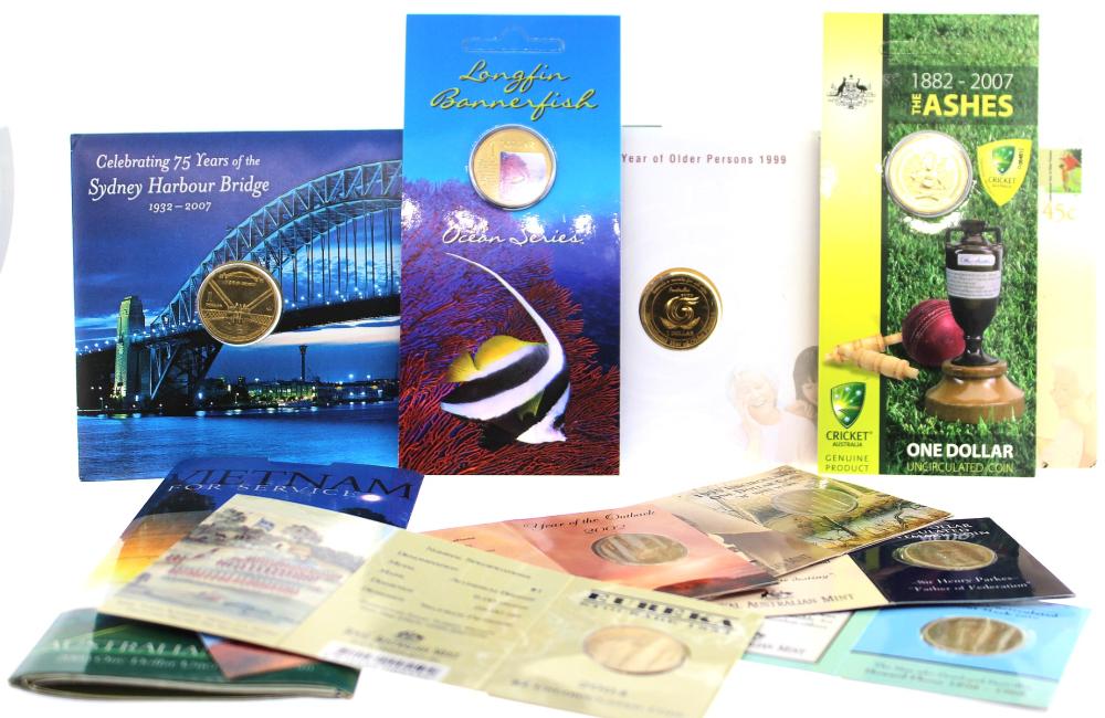 Australia. 1995, 96, 98, 99, 02, 03, 04 & 07 (3) Commemorative Dollars, Uncirculated (10 coins with different designs)