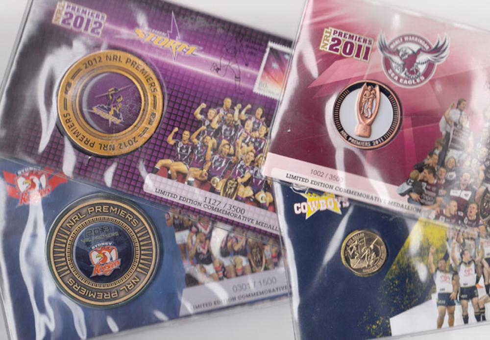 Australia. 2011, 12, 13, 14 & 15 'NRL Premiers' First Day Covers (5 items)