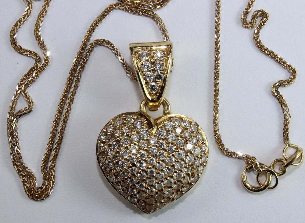 Diamond Encrusted Heart wit... image