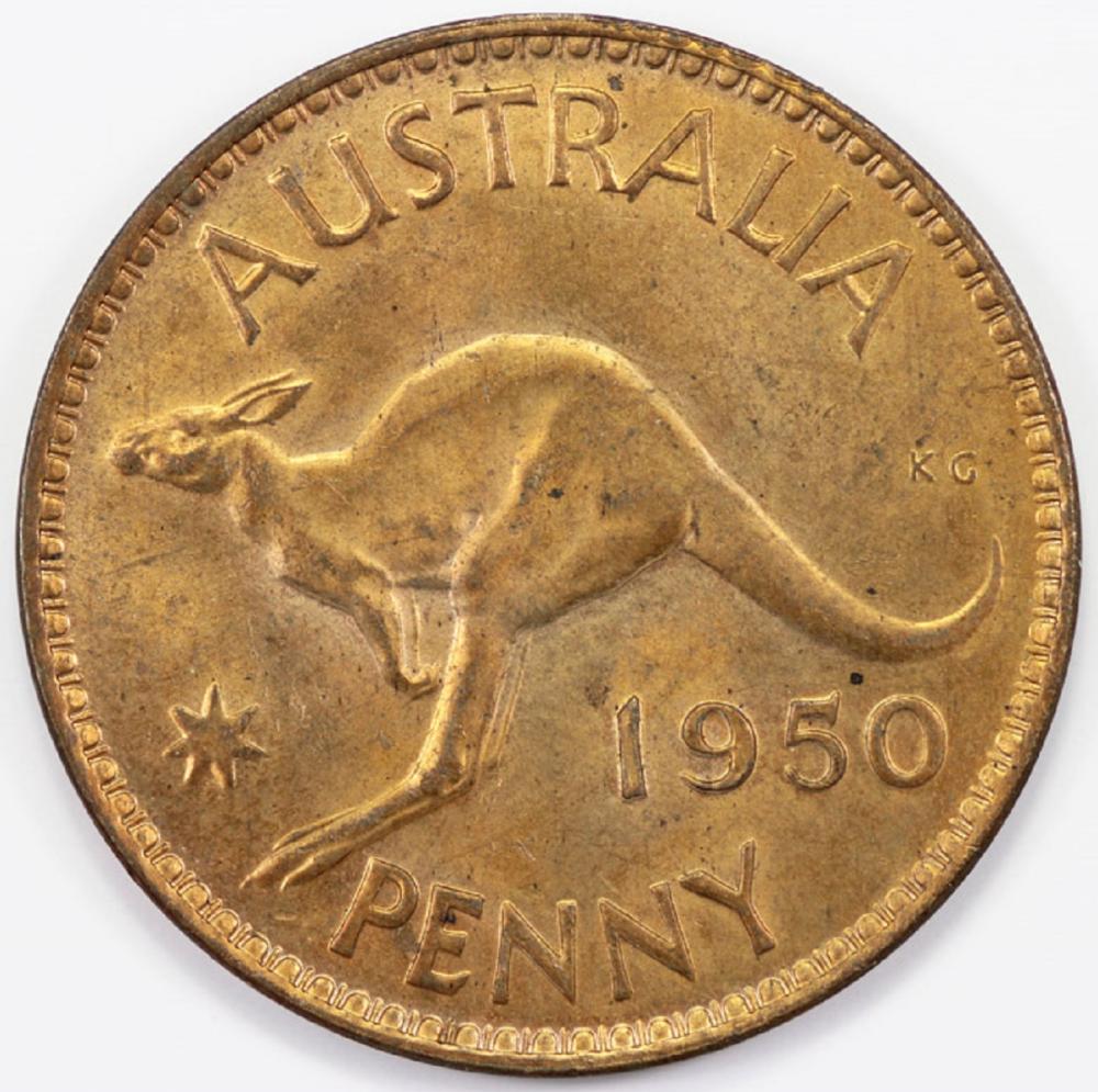 Australia. 1950 Penny, Bril... image