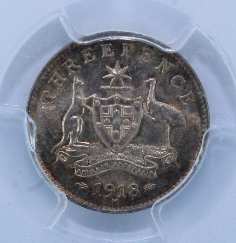 Australia. 1918 Threepence,... image