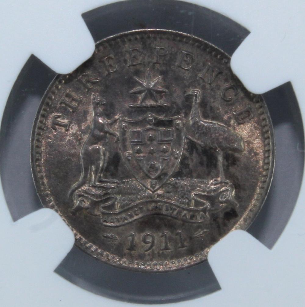 Australia. 1911 Threepence,... image