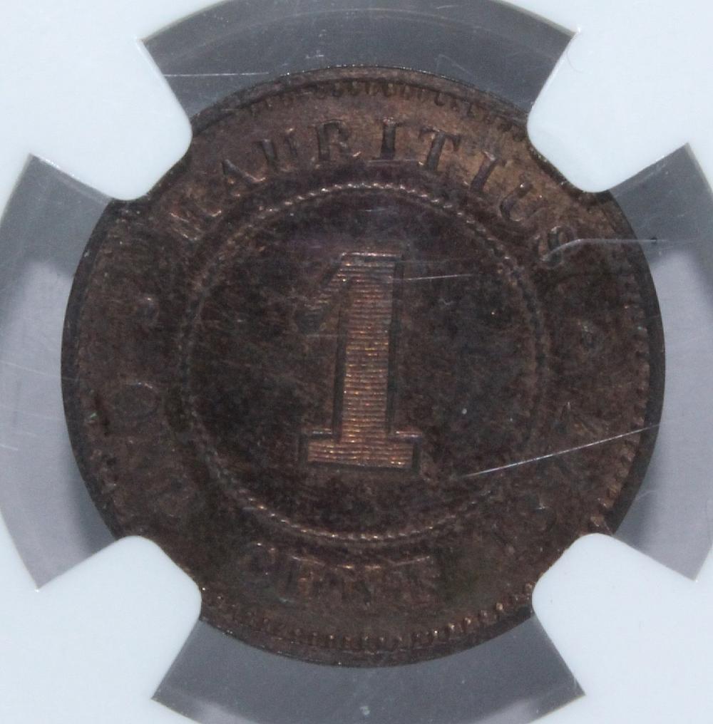 Mauritius. 1877H Cent, NGC ... image