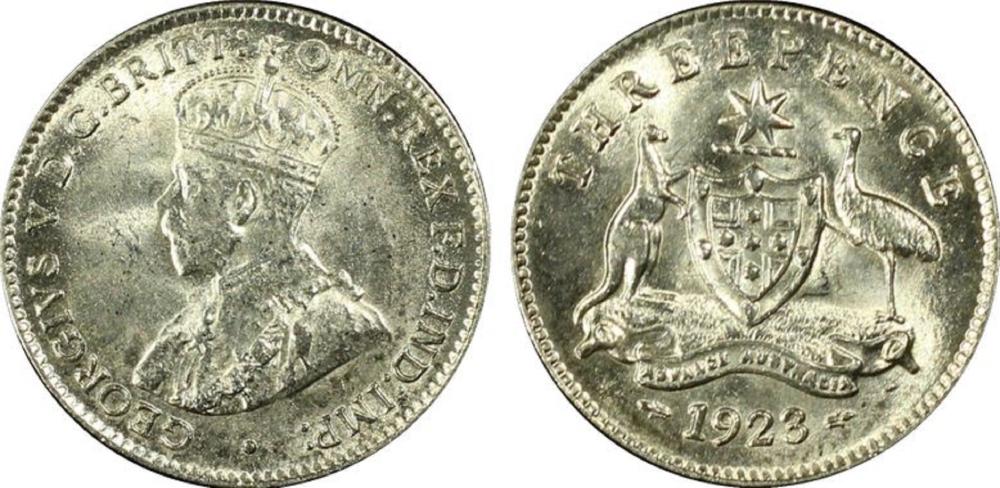 Australia. 1923 Threepence,... image