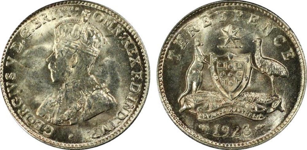 Australia. 1923 Threepence,... image