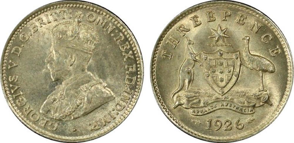 Australia. 1926 Threepence,... image