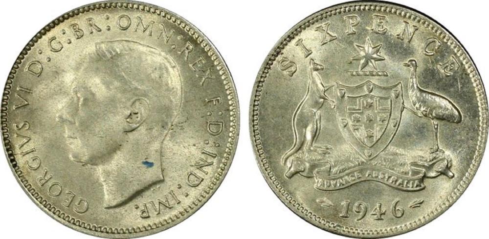 Australia. 1946 Sixpence, P... image