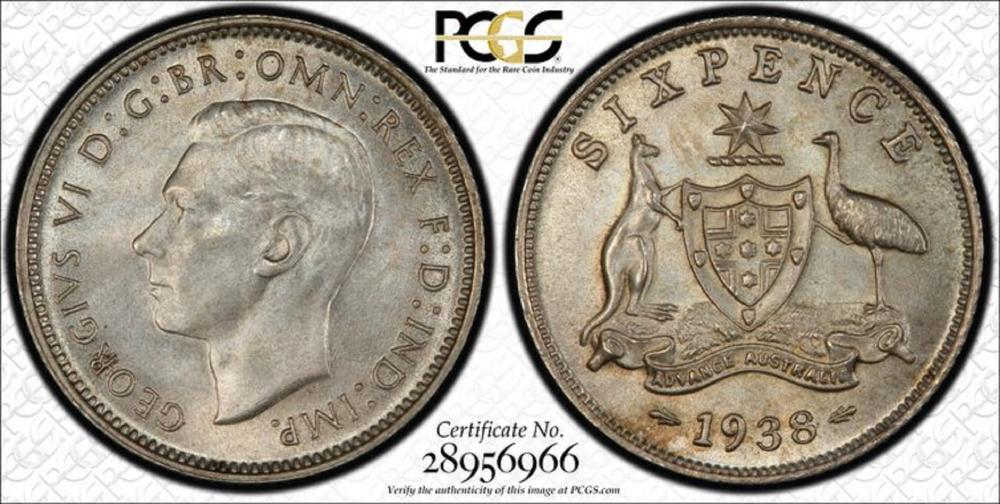 Australia. 1938 Sixpence, P... image