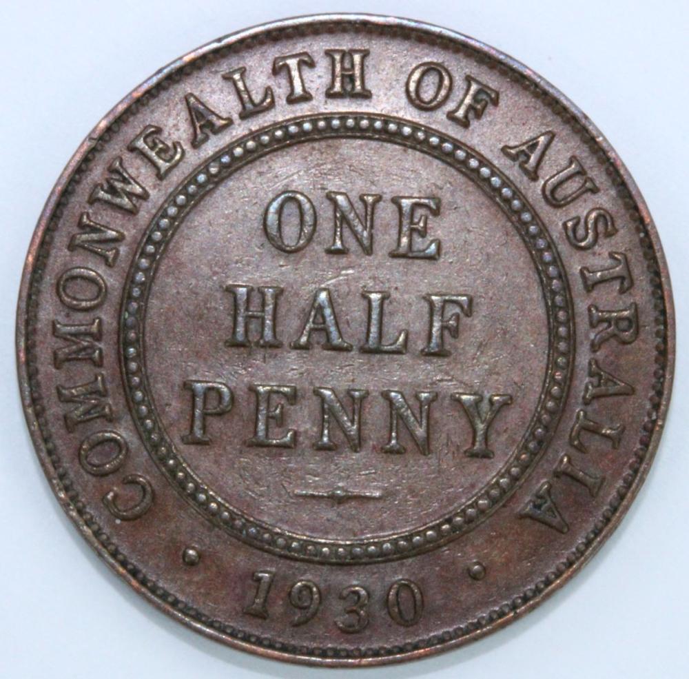 Australia 1930 Half Penny C... image