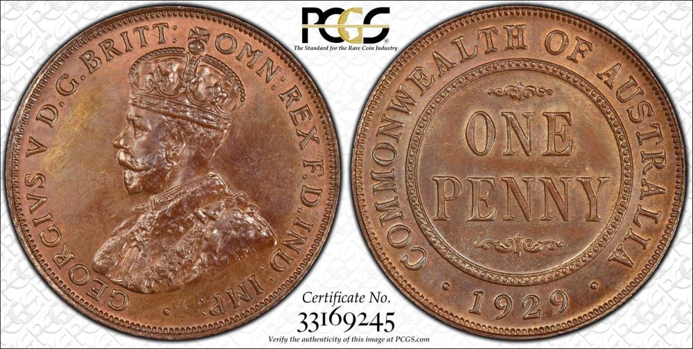 Australia 1929 Penny Coin P... image