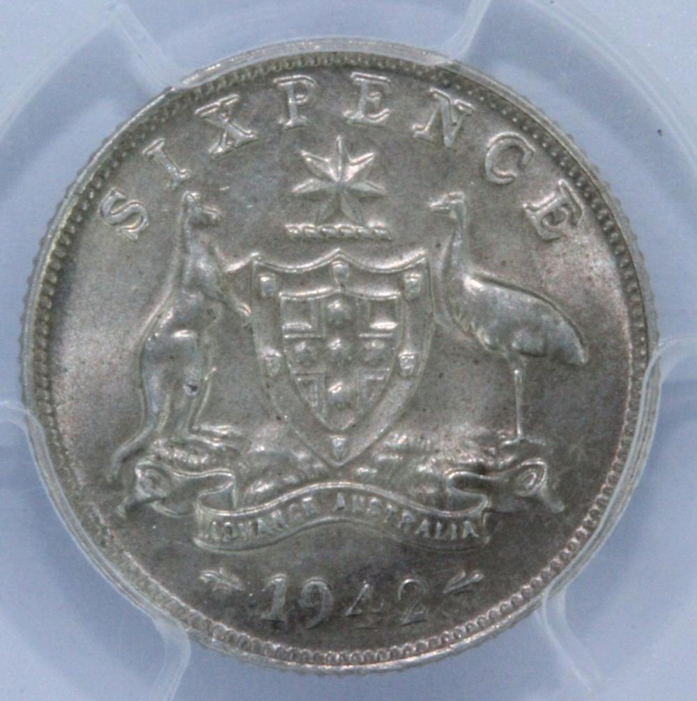 Australia 1942 M Sixpence C... image