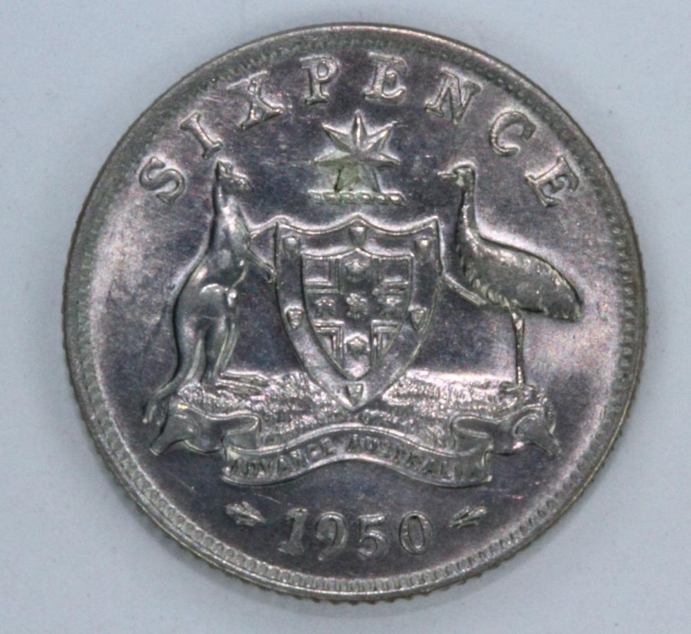 Australia 1950 Sixpence Coi... image