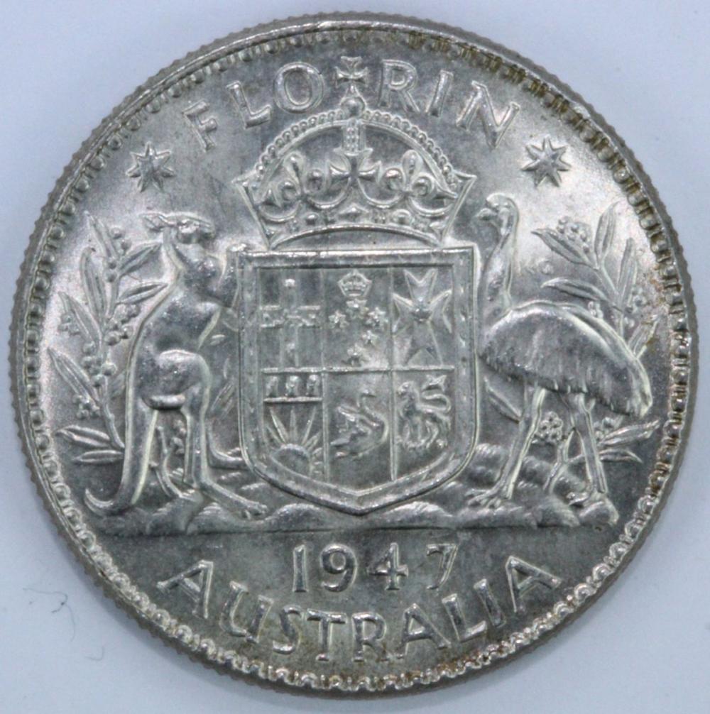 Australia 1947 Florin Coin ... image