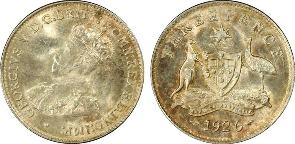 Australia 1926 Threepence, ... image