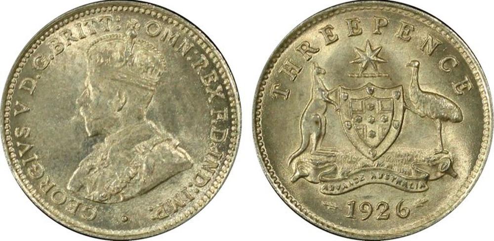 Australia 1926 Threepence, ... image