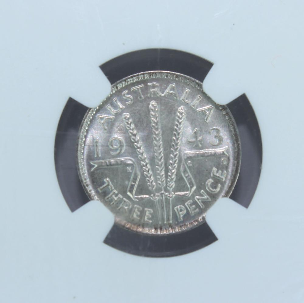 Australia 1943 D Threepence... image