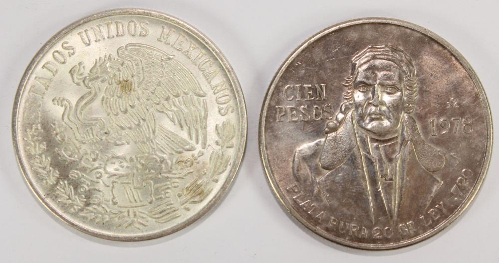 Mexico 1977 & 1978 Silver (... image