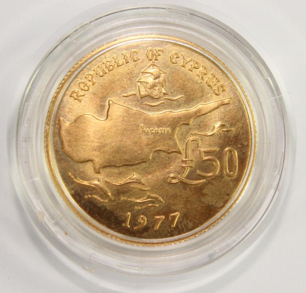 Cyprus 1977 Gold (917) £50,... image