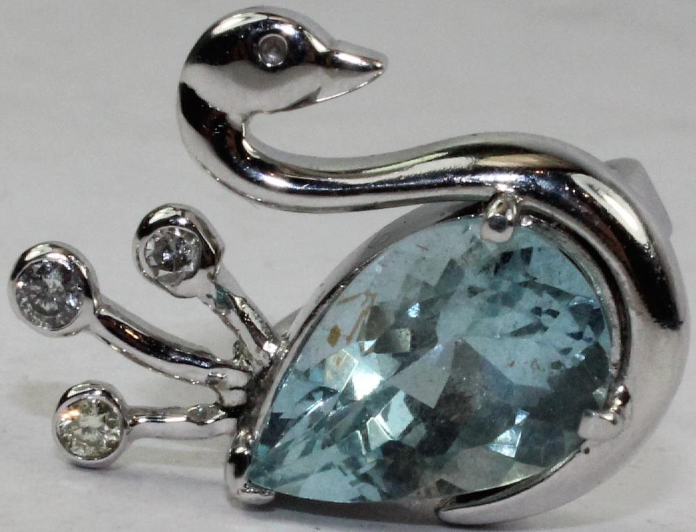 Aquamarine and Diamond Ring... image