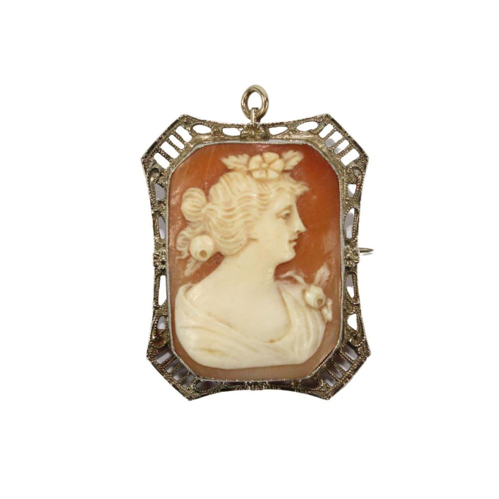 Stylish Shell Cameo Pendant... image