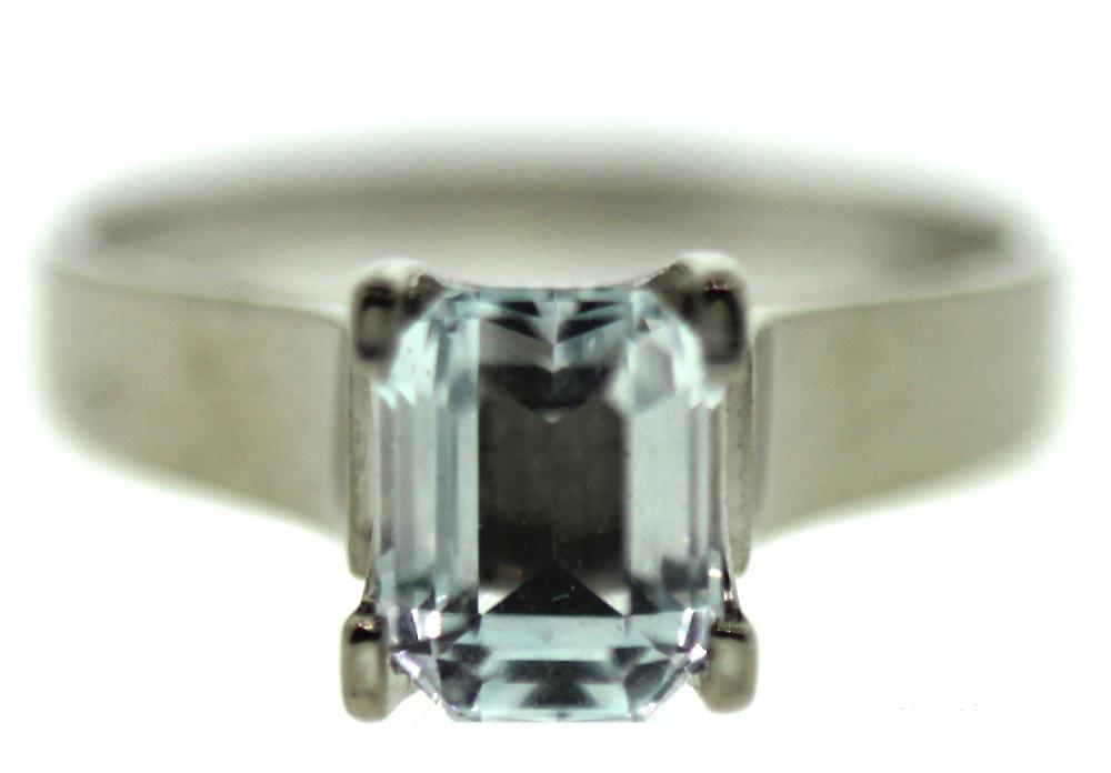 Emerald cut Aquamarine set ... image