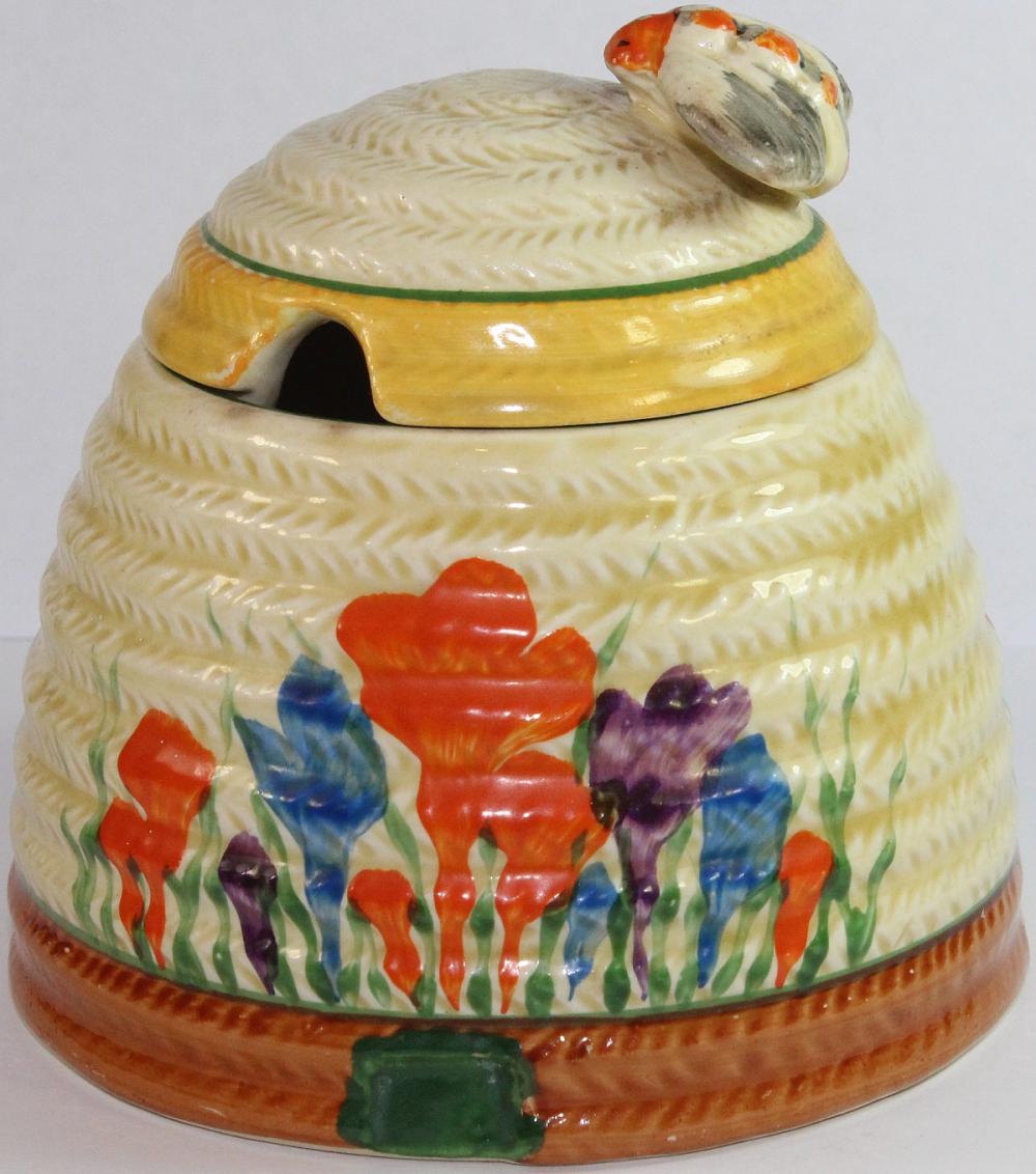 Clarice Cliff Honey Pot wit... image