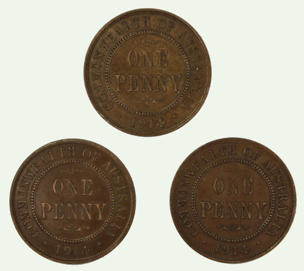 Australia. 1914 Penny (3 co... image