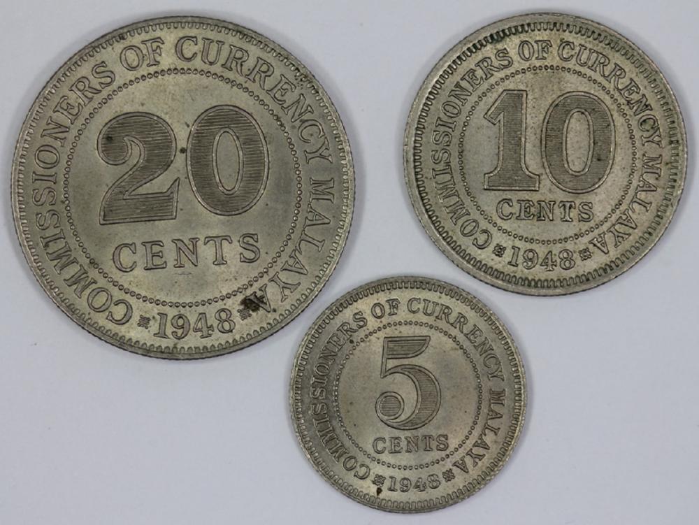 Malaya. 1948 5 Cent, 10 Cen... image