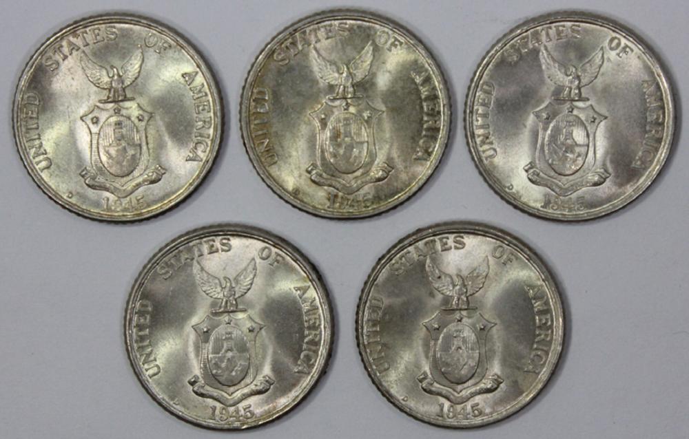 Philippines. 1945 D Silver ... image