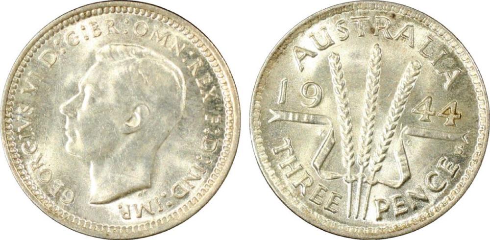 Australia 1944 S Threepence... image